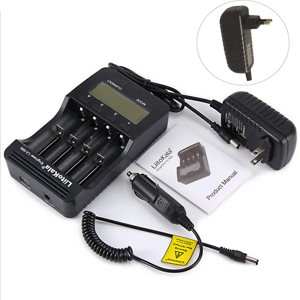 Зарядное устройство LiitoKala для литиевых NiMH аккумуляторов 18650 26650 14500 AA AAA 12V 4,2 V 1,48 V