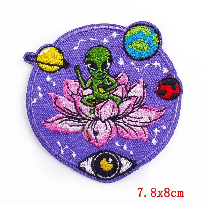 Prajna Hippie Punk Applique Embroidered Patch 3D DIY Iron on