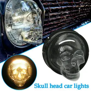 Transparent Skull Headlight Covers Protector For Car Truck Auto Decor Protective Shell Front Head Lamp Accessories Product | Автомобили и