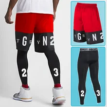 Профессиональные спортивные мужские шорты для занятия баскетболом, наборы для занятий спортом, для спортзала, быстросохнущие, облегающий тренировочный костюм, шорты для баскетбола, мужские футбольные колготки