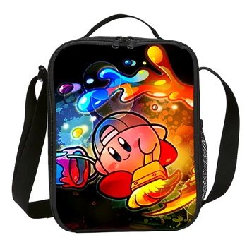 

Cartoon Kirby Printing Thermo Lunch Bags Thermal Lunch Box For Kids Food Picnic Shoulder Bag Handbag Cooler Insulated Lunch Box