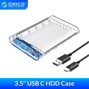 

ORICO SATA to USB C External Hard Drive Enclosure 3.5 Inch 5Gbps SATA3.0 Support UASP 8TB Drives for Notebook Desktop PC