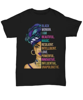 

Black Queen Beautiful Magic T-Shirt Women Proud Melanin Black History Gifts Tee