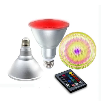 

20W Par38 RGB Spotlight Outdoor Dimmable Spot Floodlight Bulb Memory Function Wedding Birthday Party Garden Decor AC85-265V