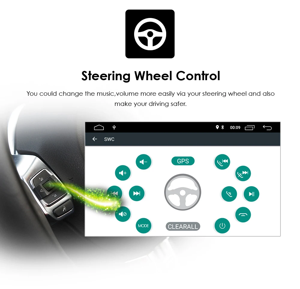 Clearance Android 9.0 GPS navigation Car DVD Player For GMC Yukon Tahoe 2007-2012 multimedia 2 din radio recorder 2GB+16GB GPS WIFI EQ DSP 26