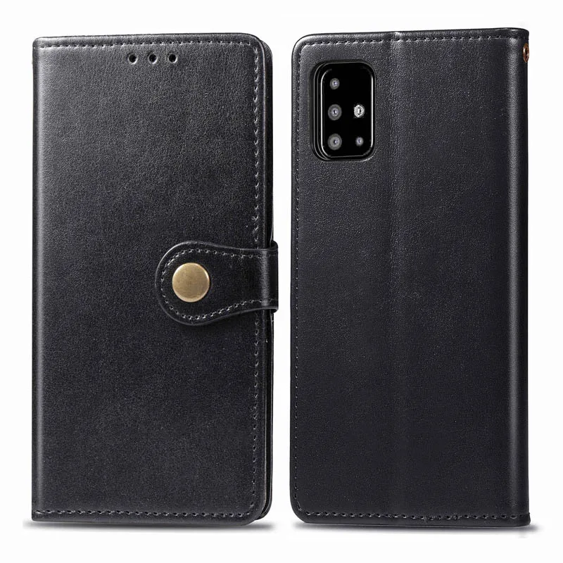For Samsung Galaxy A71 Case PU Leather Wallet Magnetic Adsorption ShockProof Flip Book cover A 71 Phone Cases | Мобильные телефоны