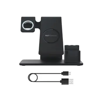

3 In 1 Wireless Fast Charger Station Dock Mount Holder for iPhone X/XS/XR/Xs Max/8 Samsung Mobile Phone Stand for iWatch AirPods