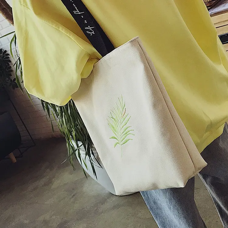 

2018 New Style Literature And Art Hipster Canvas Bag Canvas Bag South Korea Simple Versatile Shoulder Oblique Bag WOMEN'S Bag Fa