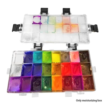 

Leakproof Easy Clean Watercolor Palette Box Stationery Home School Mixing Travel Portable Pigment Multifunction Painting Tools