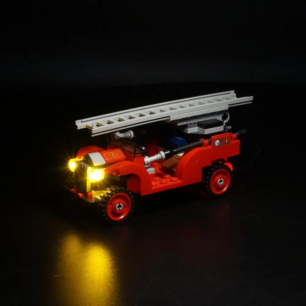 LED Light Set For Christmas Gift 10263 Winter Village Fire Station City Car DIY Toys Gift Blocks Bricks Lighting Kit No Model 6