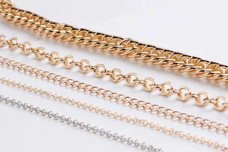 10 метров золотое или серебряное ожерелье цепь плоские овальные звенья цепи для самостоятельного изготовления ювелирных изделий ювелирные аксессуары