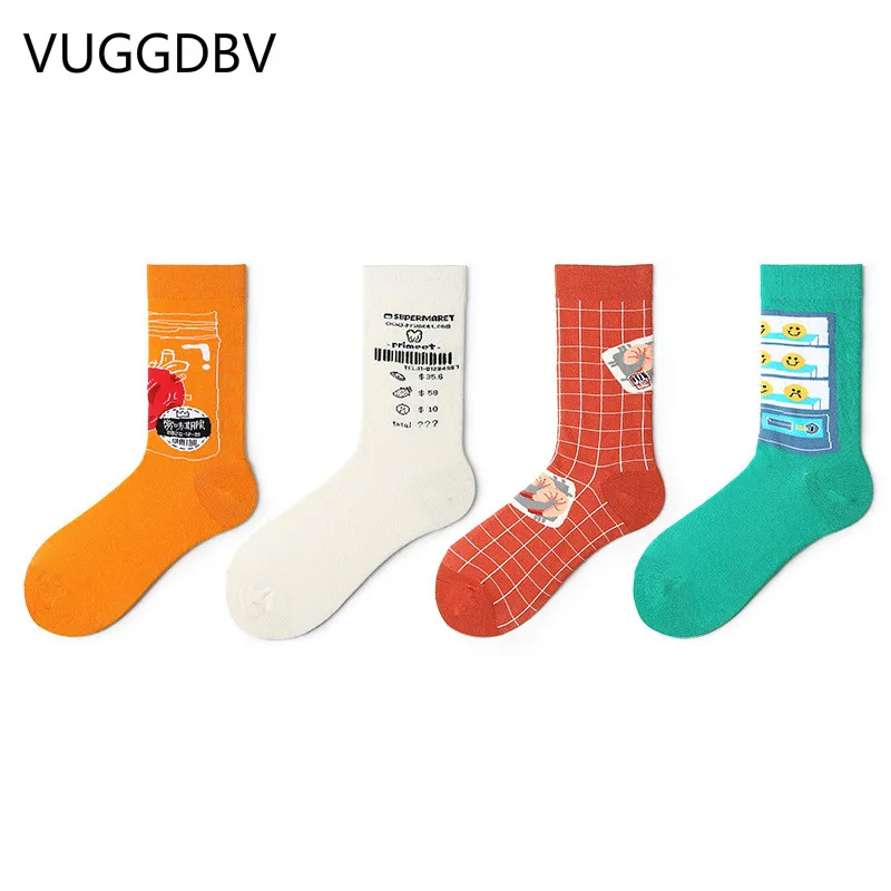 

funny socks skarpetki damskie New original Japanese Harajuku hip hop ins couple socks calcetines mujer sokken free delivery