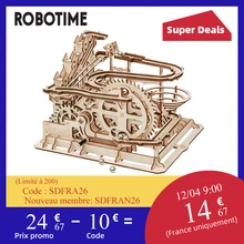 Robotime Rokr – roue à eau en bois pour enfant et adulte, 4 modèles de construction, kit d'assemblage, jouet cadeau