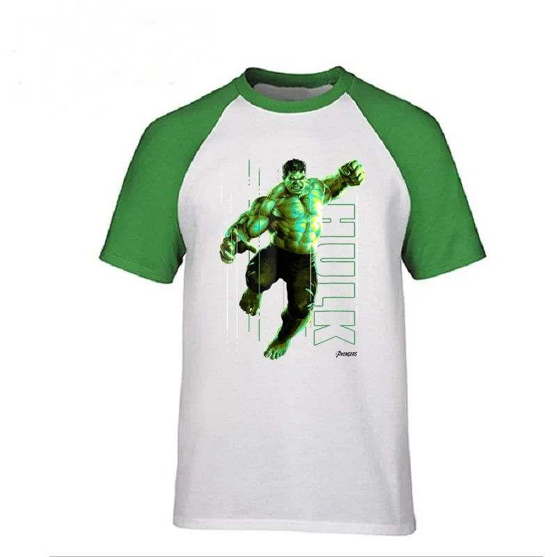 

Marvel men's T-Shirt Superhero Rock HipHop Tshirt streetwear Male Skateboard short sleeve Tops Glow Hulk mens T shirts