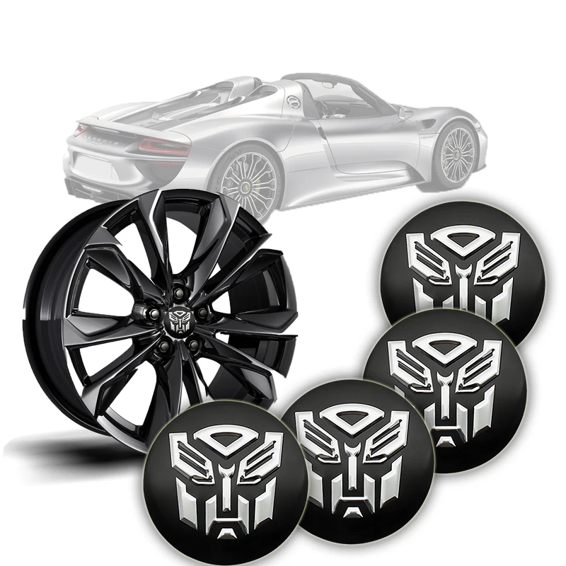 Details about   4 Pcs Black Car Wheel Hub Center Cover Cross Bone Skull Logo Decal Sticker 56mm