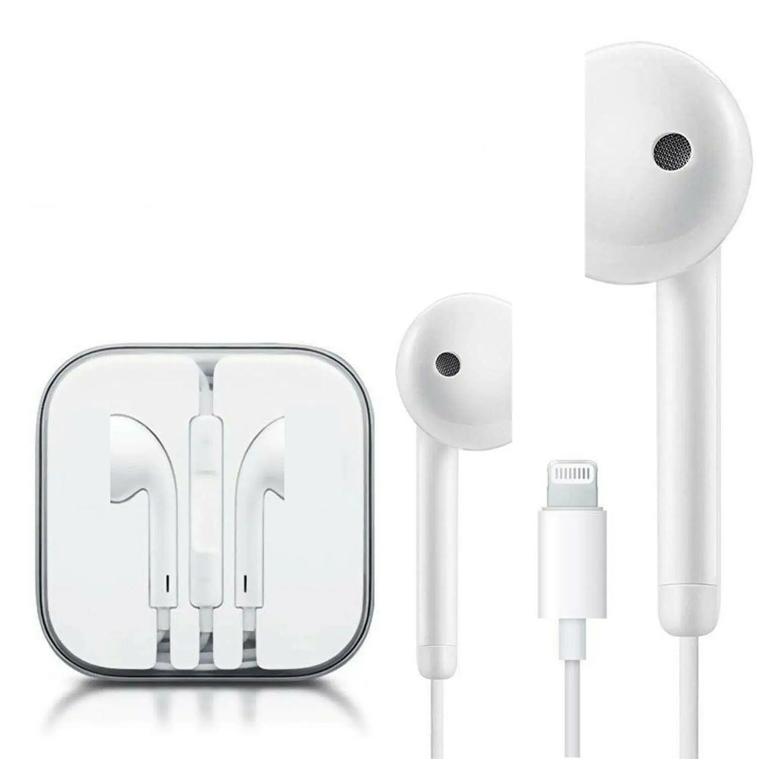  For IPhone 7 In Ear Stereo Earpiece with Microphone Wired Bluetooth Earphone for 8 Plus X XR XS Max 10 Headset | Электроника