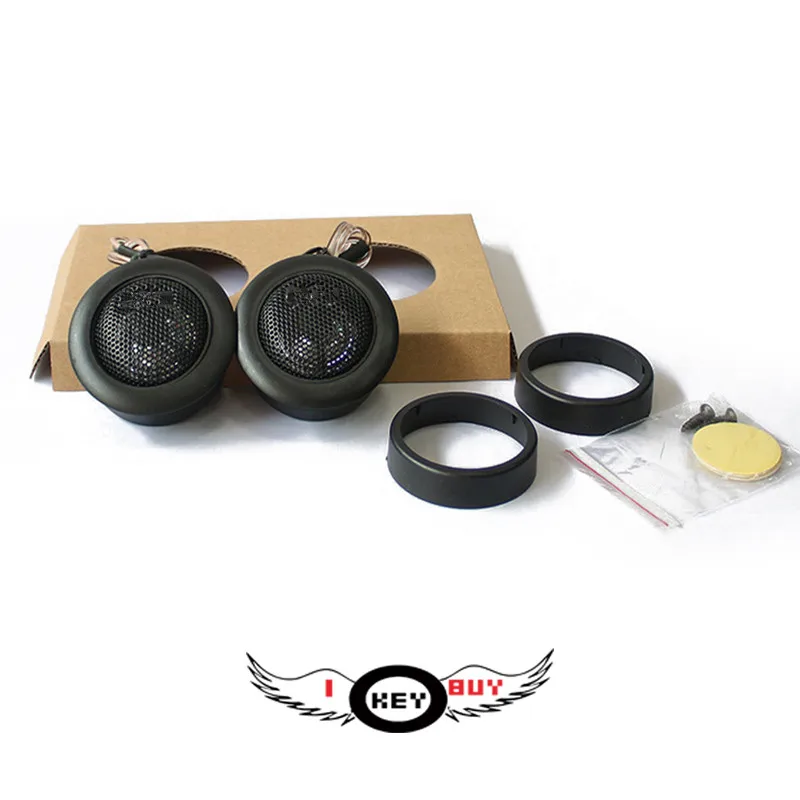 

1 Pair 1" Silk Dome Car Tweeters Full Set Wide Frequency Range Small Treble Head 4 Ohm High Efficiency 40W RMS Cars Speaker