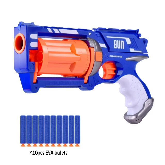 Lot de pistolet Nerf élite bleu blanc fléchettes douces pistolets jouets  pour en