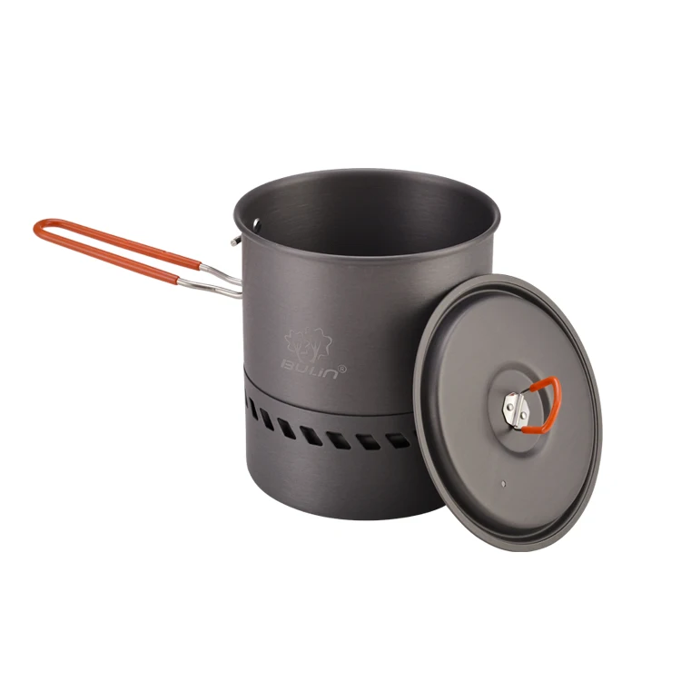Bulin 1.5/2.1l Outdoor Camping Traveling Hiking Heat Collection Pot Cooking Tableware camping cutlery portable tableware camping cookware portable cutlery outdoor pot titanium tableware