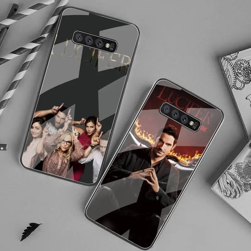 Degeneration angel Lucifer черный чехол для телефона Корпус закаленное стекло Samsung S20 Plus S7 S8 S9