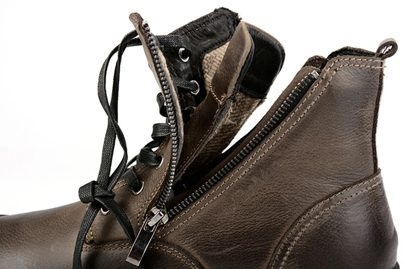 FONIRRA; модные мужские ботинки из натуральной коровьей кожи; британский стиль; повседневная обувь с высоким берцем на молнии сбоку; черные ботинки на среднем каблуке; 367