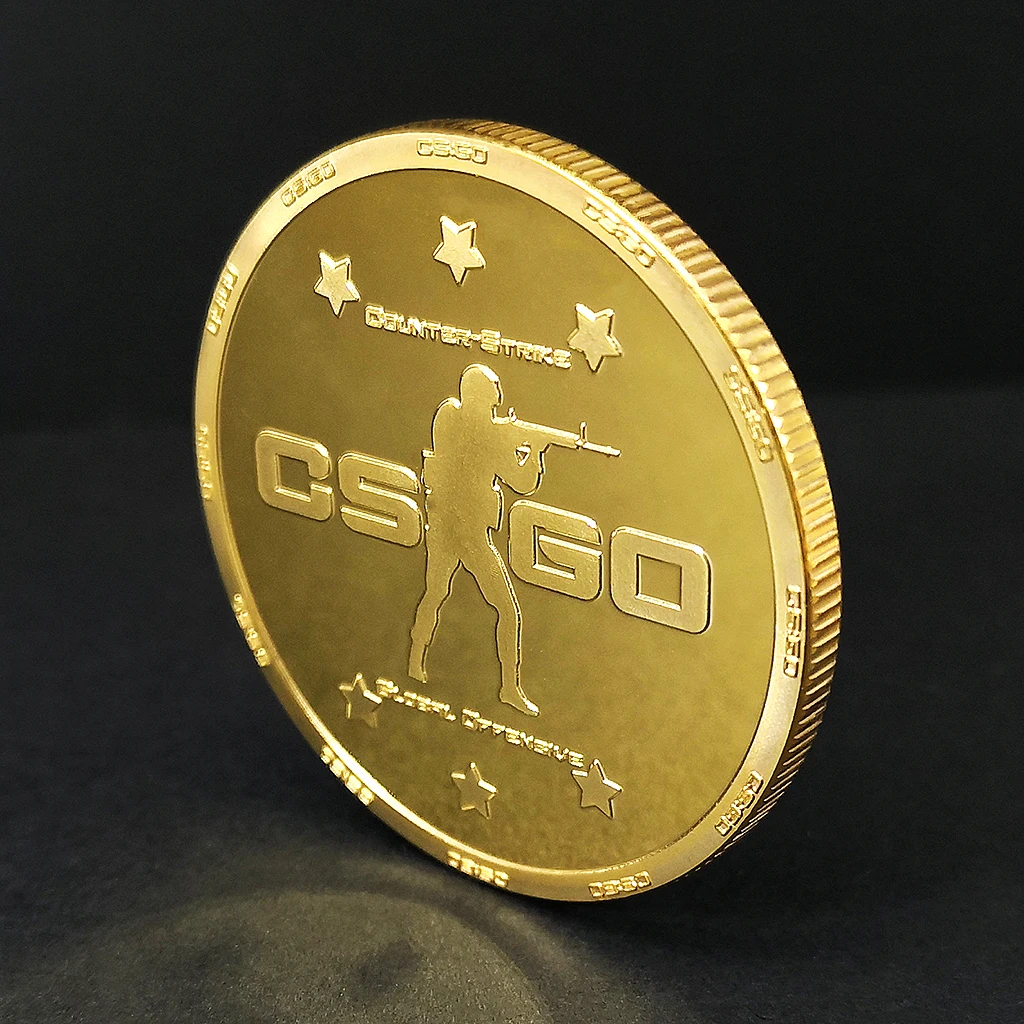 New Year Gifts CS GO Counter Strike Global Offensive Gold Silver Plated Collectable Coin Metal Collection Coins | Дом и сад