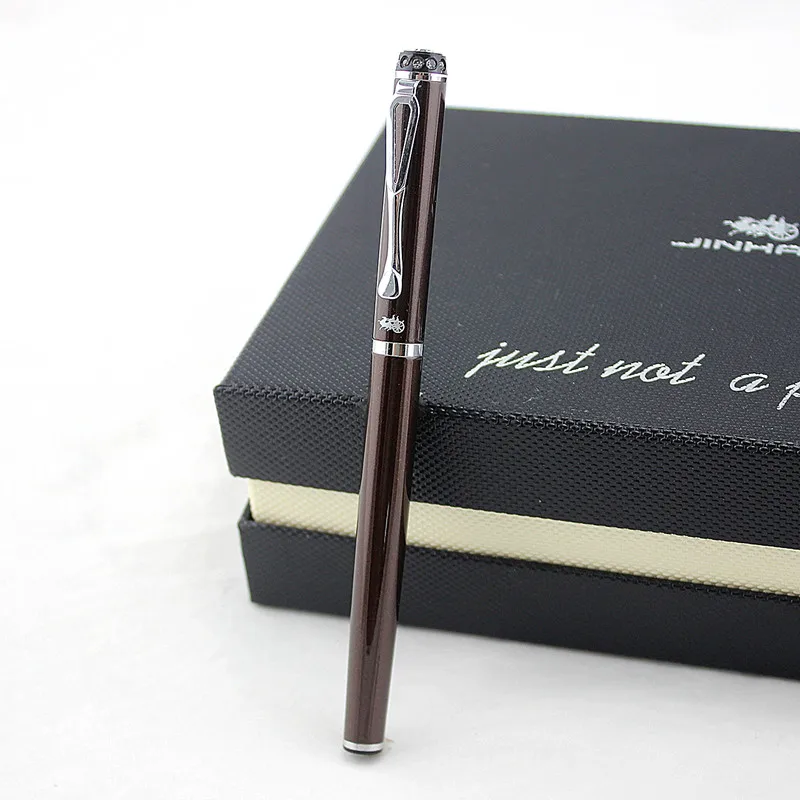 Jinhao 301 чернильная ручка супер тонкий наконечник 0,5 мм металлическая Роскошная перьевая ручка для каллиграфии Высококачественная Студенческая перьевая ручка - Цвет: W