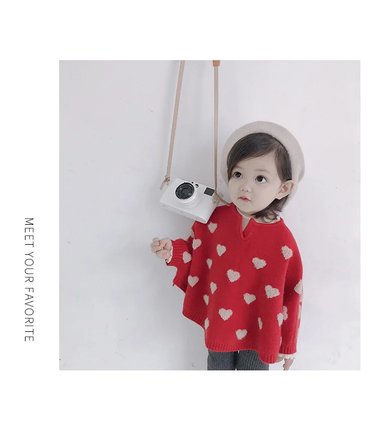 Весна-осень, корейский стиль, милые свитера для девочек, плащ, детский вязаный свободный свитер с рукавами «летучая мышь»