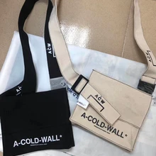 A-COLD-WALL одно плечо через плечо Холщовая Сумка 19SS для мужчин и женщин уличный тренд ACW Мульти Карманный диагональный крест сумка 4