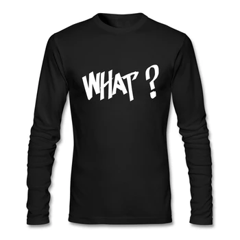 

What T Shirt Men's New Style Tops Tee For Adult Long Sleeve Natural Cotton Crew Neck
