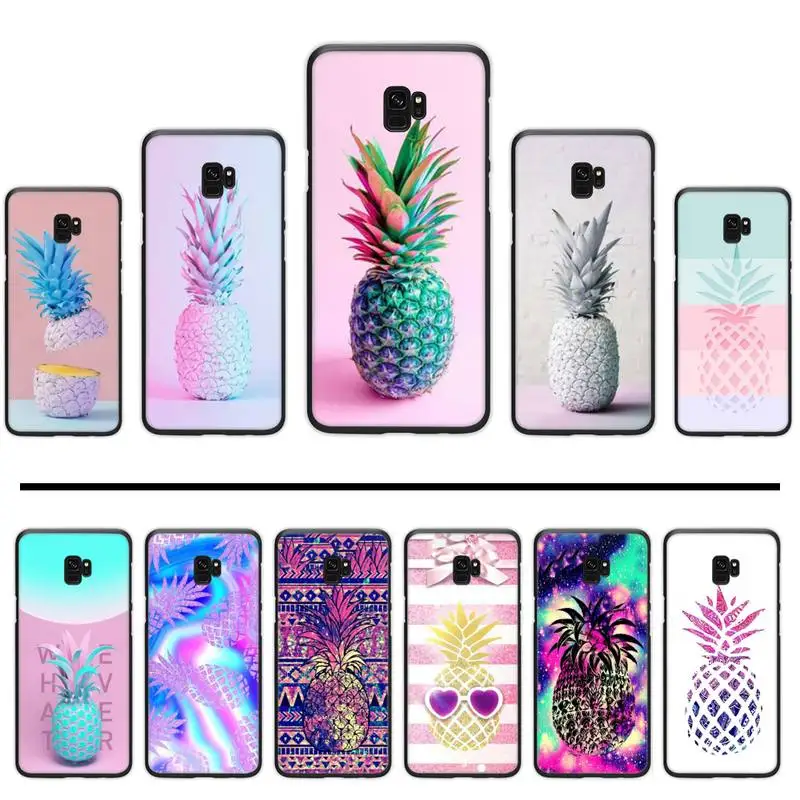 Чехол с рисунком ананаса для телефона Samsung S6 S7 edge S8 S9 S10 e plus A10 A50 A70 note8 J7 2017|Бамперы| |