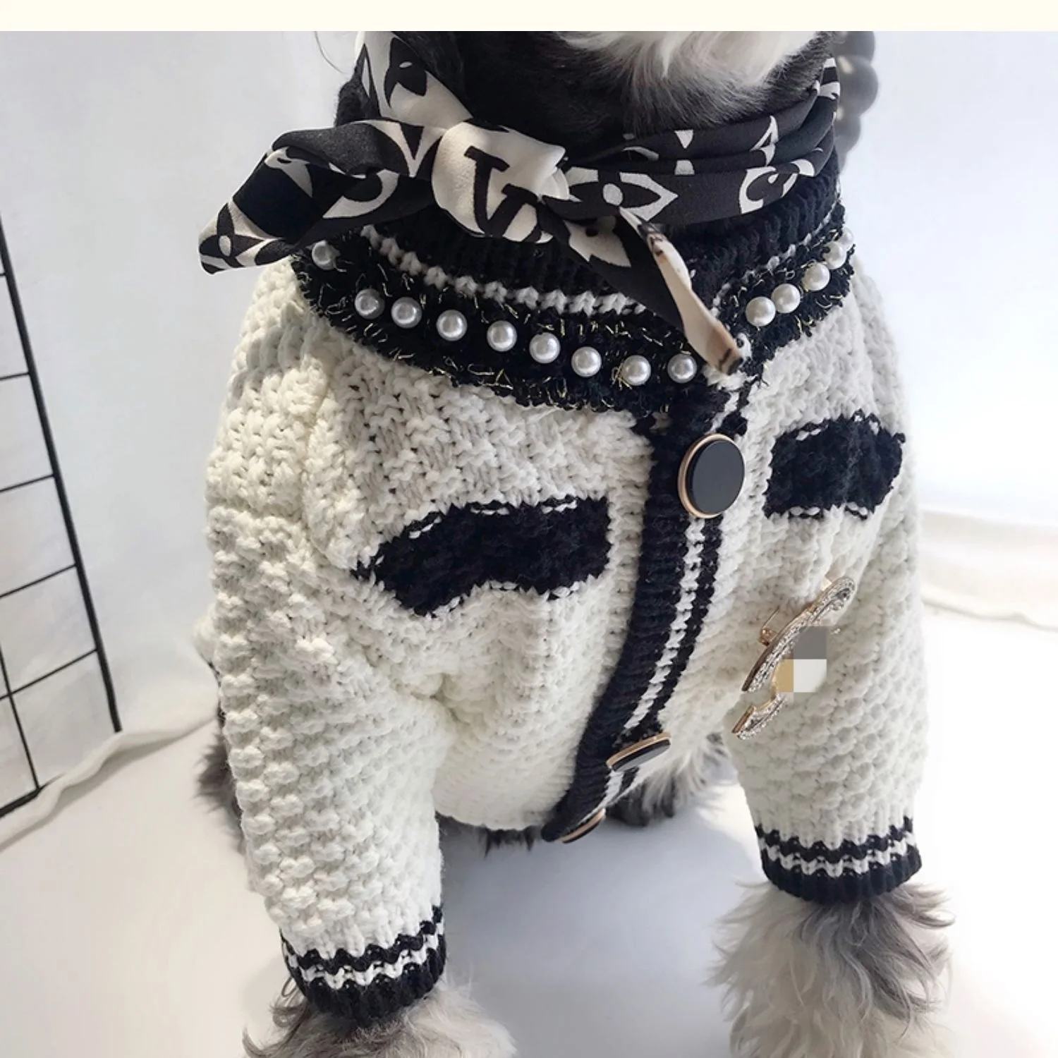 Модные зимнее пальто для собак Одежда для домашних животных, собак для собак свитер панель в форме французского бульдога Шнауцер большой маленький размер для домашних животных собак Одежда
