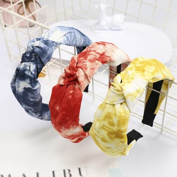 

Bohemian Vintage Floral Headband Hair Hoop Knotted Cloth Handmade Hairband for Women Fashion Headwear