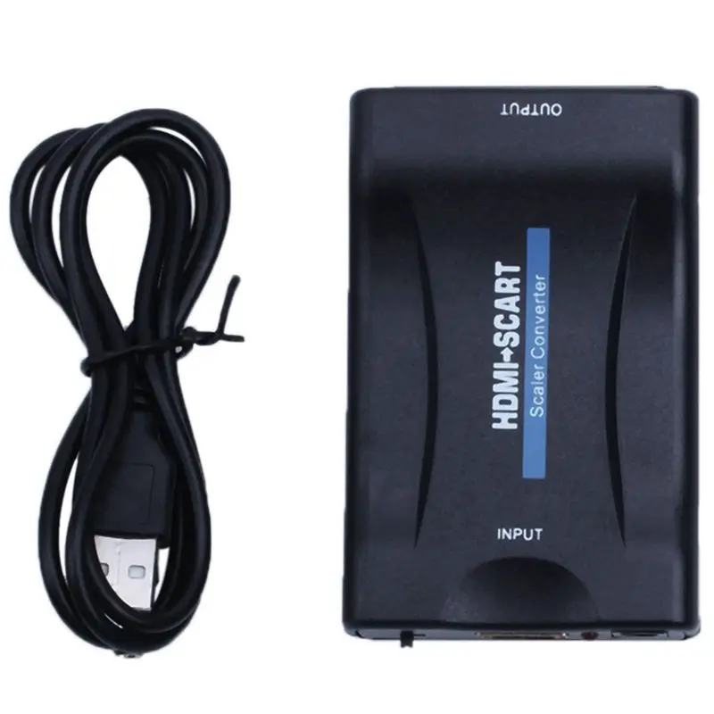 HDMI To SCART Adapter 1080p Video Audio Converter Scaler Smartphone STB DVD |