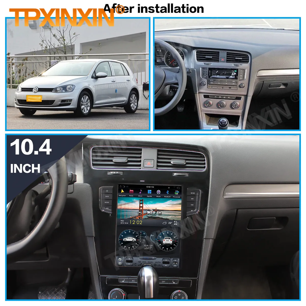 128G Carplay 2 Din Android 9 Tesla Multimedia Stereo For VW Golf 7 2013 2014 2015 2016 GPS Video Radio Receiver Player Head Unit