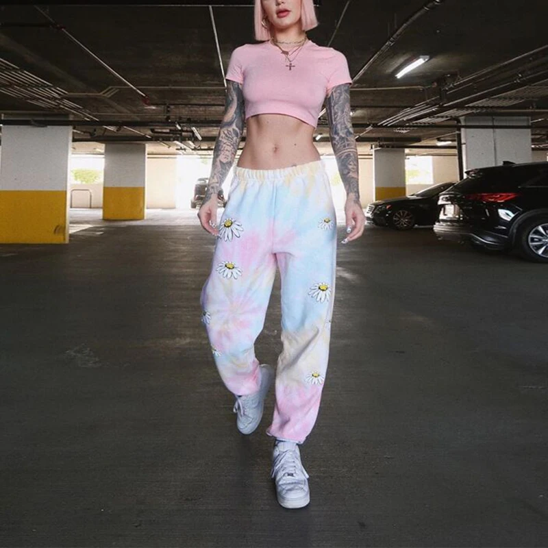Women Sports Pants Fashion Tie Dye 