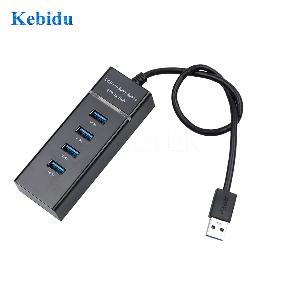 KEBIDU лидер продаж 4 портовый концентратор USB 3 0 разъем зарядка для настольного ПК