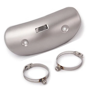 

Universal Motorcycle Muffler Heat Shield Cover Stainless steel Protector Heat Hot Shield Cover titanium Look
