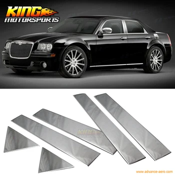 

Fit For 2005 06 07 08 09 10 Chrysler 300 300C Chrome Door Pillar Post Trim 6 Pcs