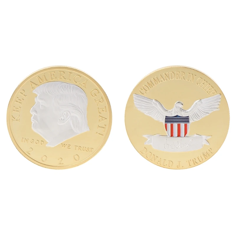 Памятная монета американский Президент Трамп художественные подарки для коллекции сувенир Q9QA - Цвет: GDS