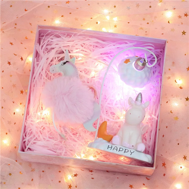 

INS Wind GIRL'S Heart Gift Box Unicorn Cloud Lamp Gift Box Creative Small Night Lamp Birthday Gift Box