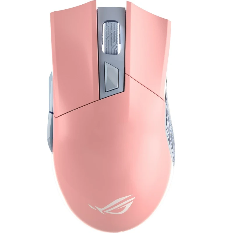 Мышь ASUS ROG Gladius II Origin PINK оптическая, проводная, 12000 dpi, USB, цвет: розовый/серый