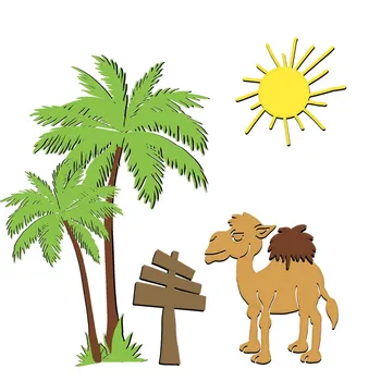 

YaMinSanNiO Camel Animal Dies Tree Metal Cutting Dies for Card Making Scrapbooking Decorative Embossing DIY Craft Diecut Stencil