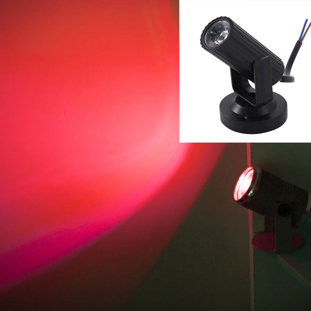 red light black Новейший RGB синий/красный/белый Светодиодный точечный светильник сценический светильник мини 3 Вт для DJ диско-бара KTV вечерние сценический светильник с движущейся головкой - Цвет: red light black