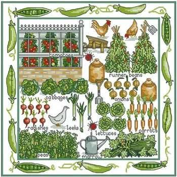 

Farm vegetables patterns Counted Cross Stitch 11CT 14CT 18CT DIY Chinese Cross Stitch Kits Embroidery Needlework Sets