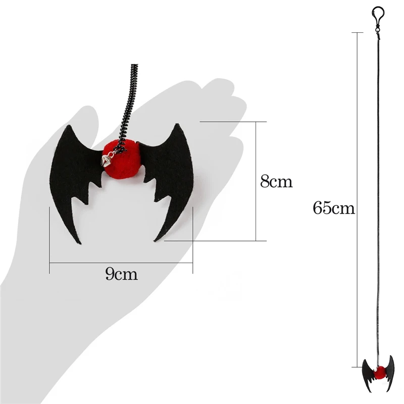 5 Halloween Spider Cat Toys Plastic Kitten Interactive Stick Funny Cat Fishing Rod Game Wand Funny Stick Toy Pet Supplies
