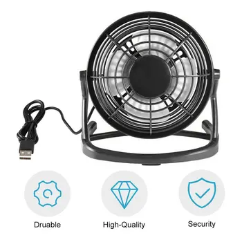 

Portable Mini USB Fans Small Desk 4 Blades Cooler Cooling Fan Desk Fan Operation Super Mute Silent PC Laptop Notebook