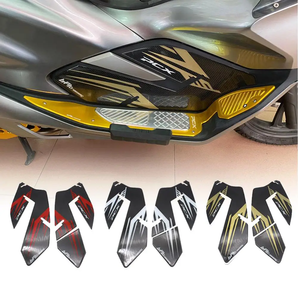 2 шт. для Honda pcx 150 125 2019 2020 Передняя и задняя Подножка педаль боковые наклейки ABS