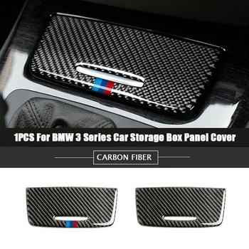 

1X Carbon Fiber Car Storage Box Panel Cover Stickers For BMW 3 Series E90 E92 E93