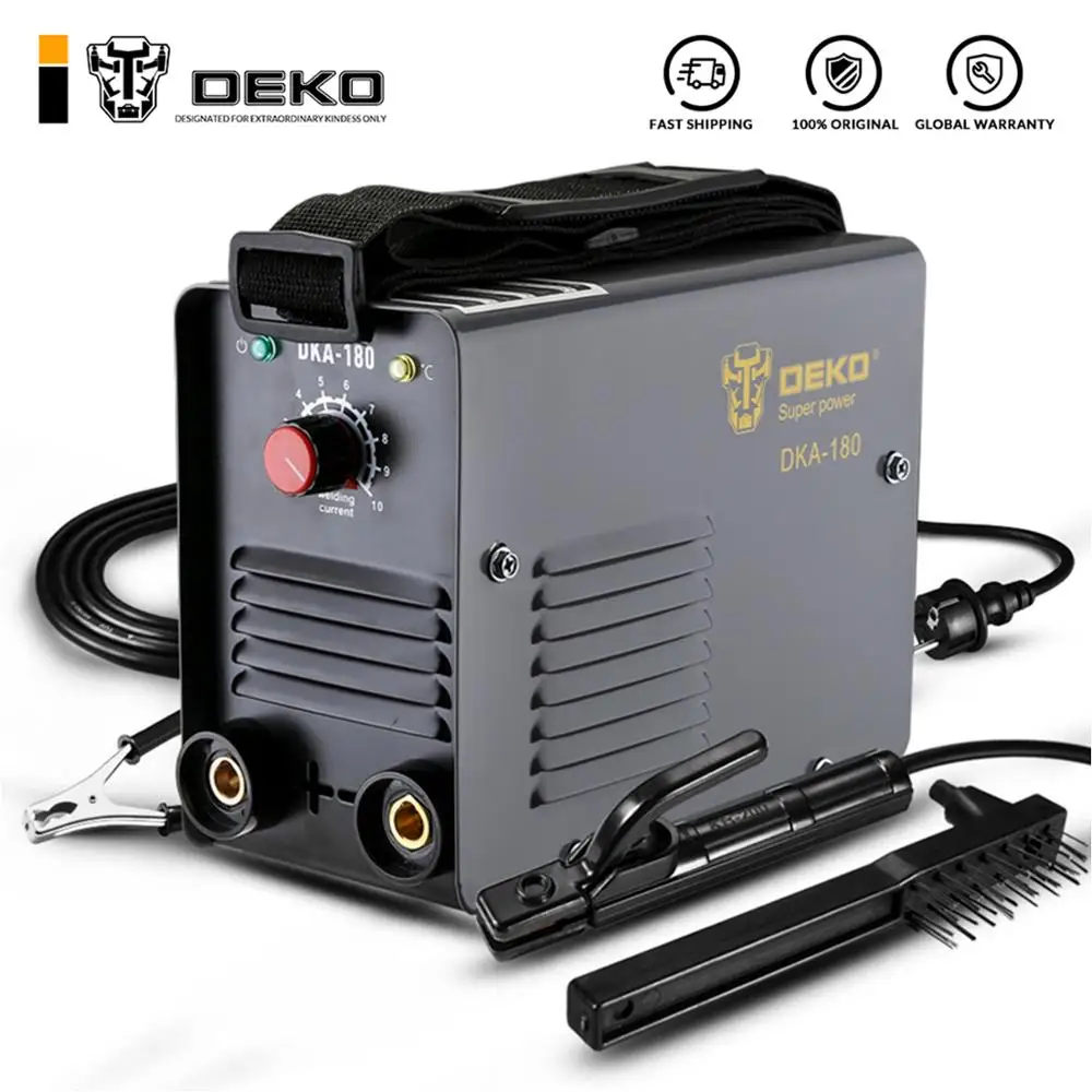 DEKO DKA-180Y 180A 6.8KVA IP21S Inverter Arc Electric Welding Machine MMA Welder for Welding Working and Electric Working